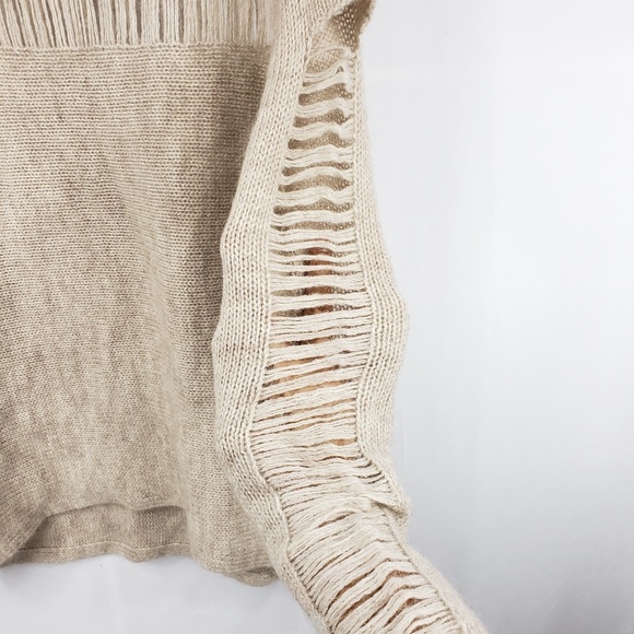 ⛔Pam & Gela Shredded Wool Sweater Ivory P XS - Picture 4 of 7